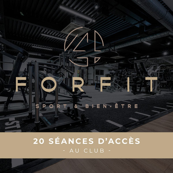 20 séances d'accès au club de sport FORFIT